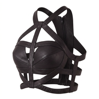 Basalt Leather Crop Top
