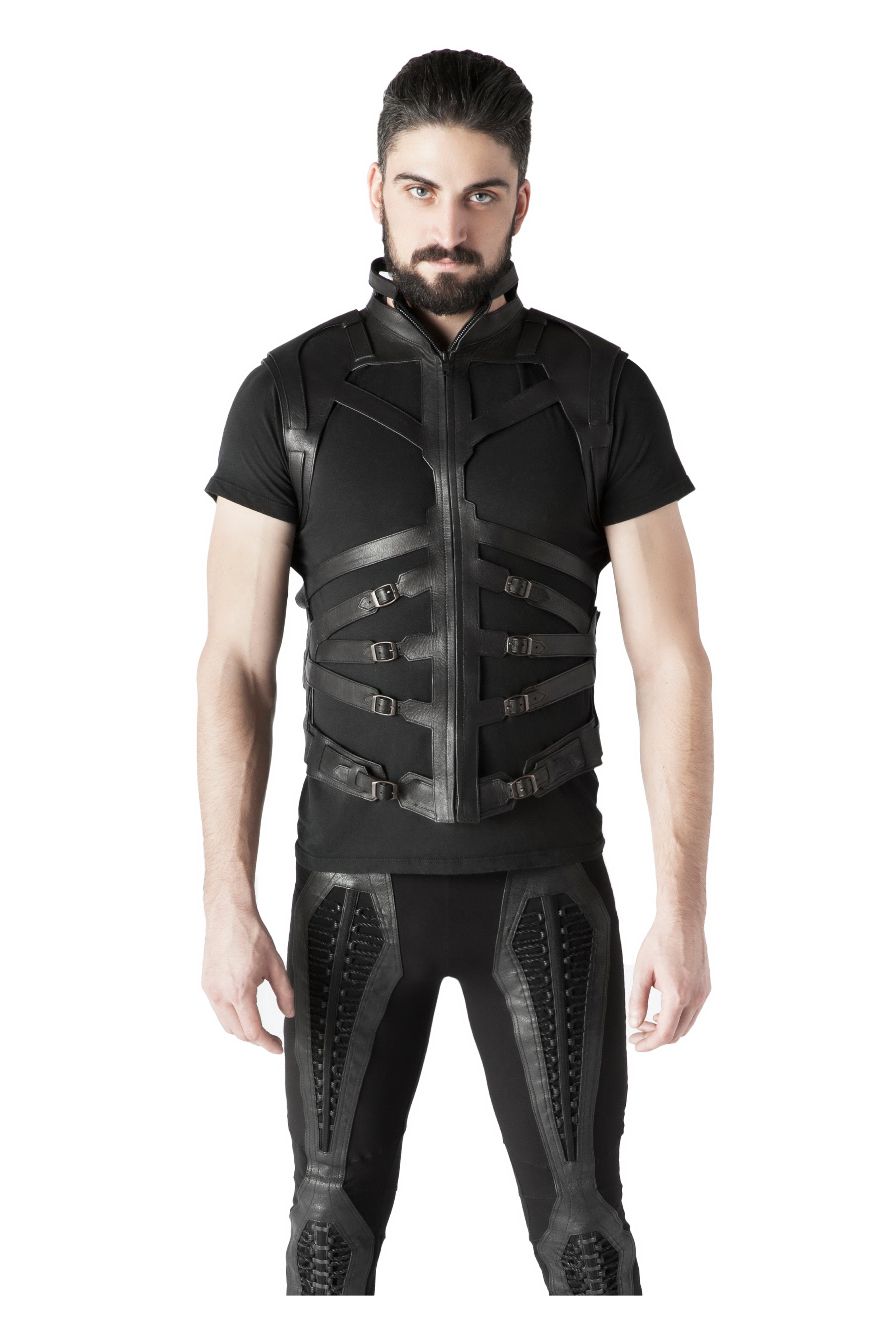 Men’s Quartz Leather Vest - GELAREH