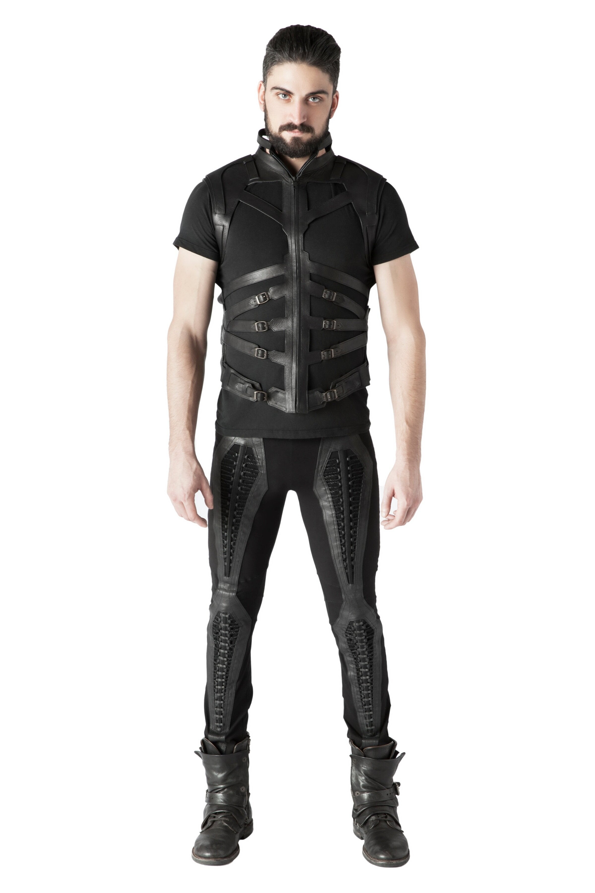 Men’s Quartz Leather Vest - GELAREH