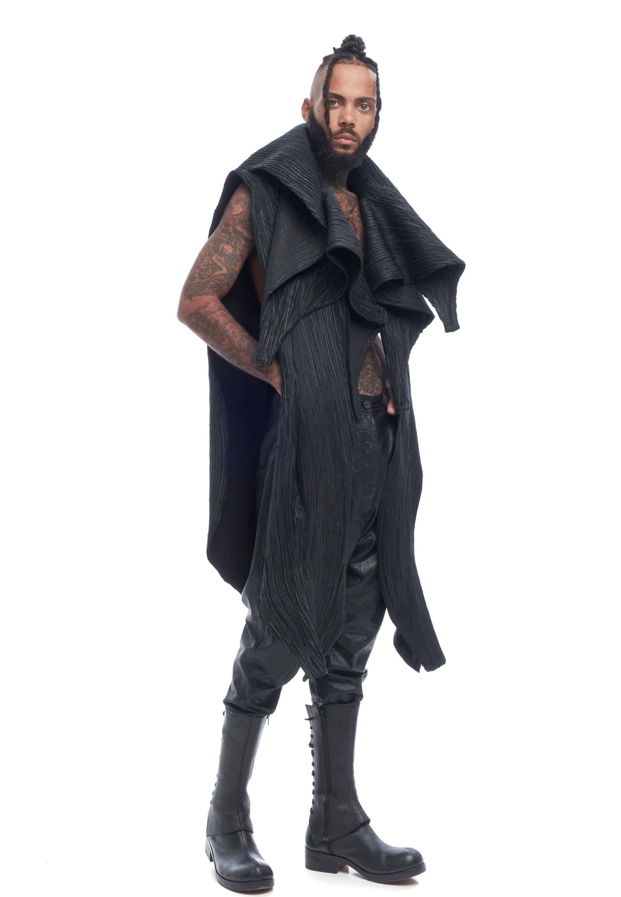 ARCEMIS - MEN'S LEATHER CAPE - GELAREH