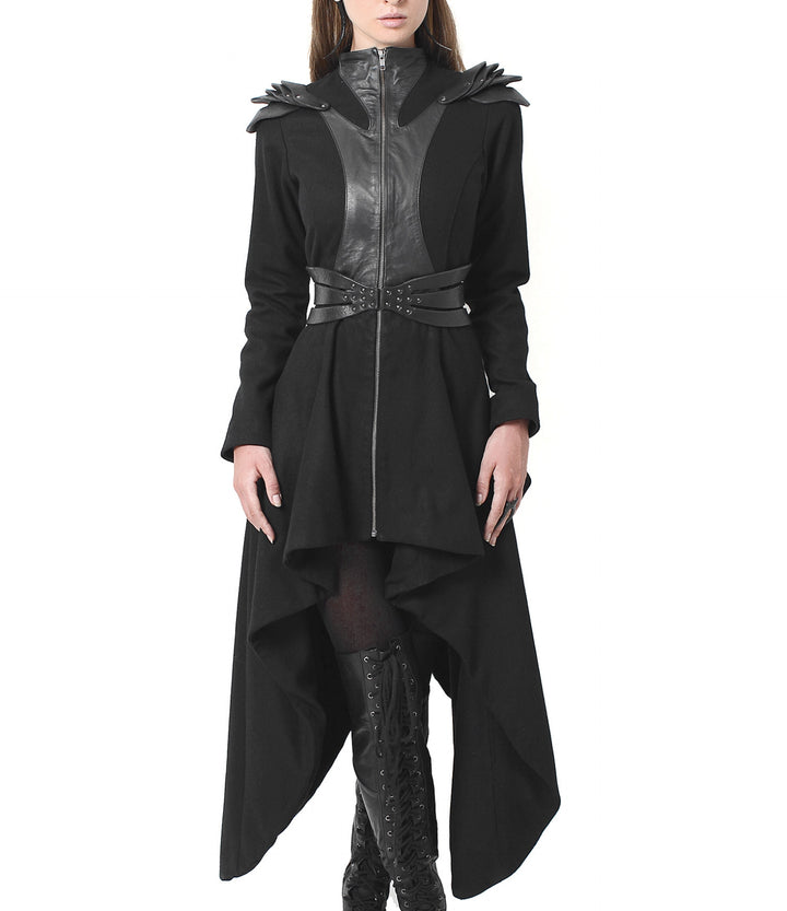 Plated Long Coat - GELAREH